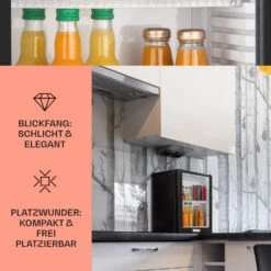 MKS-12 Minibar 24 Liter Klasse E Schwarz Glas 0dB -Haushaltsgeräte 10005439 DE 0003 usp