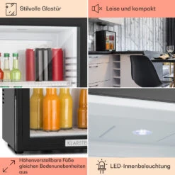 MKS-12 Minibar 24 Liter Klasse E Schwarz Glas 0dB -Haushaltsgeräte 10005439 DE 0005 usp