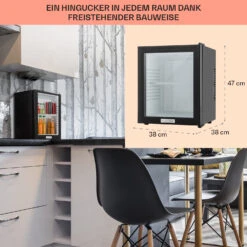 MKS-12 Minibar 24 Liter Klasse E Schwarz Glas 0dB -Haushaltsgeräte 10005439 DE 0006 usp
