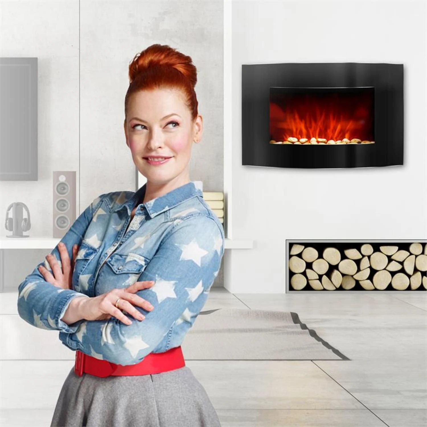 Lausanne Elektrischer Kamin Leistung: 1000 - 2000W LED Fernbedienung 3 Lausanne Elektrischer Kamin Leistung: 1000 - 2000W LED Fernbedienung – Bild 3