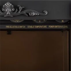 Grenoble Elektrischer Kamin Heizlüfter 1850 W Bodenrollen Thermostat -Haushaltsgeräte 10012129 yy 0003 detail Klarstein Grenoble Elektrischer Kamin 2000W