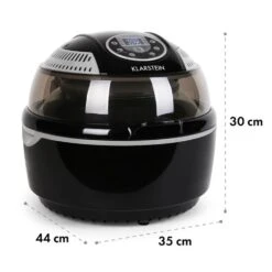 VitAir Heißluftfritteuse Schwarz 1400W Grillen Backen 9 Liter -Haushaltsgeräte 10021766 yy 0010 detail Klarstein VitAir Heissluftfritteuse V1 Schwarz Grau reedit