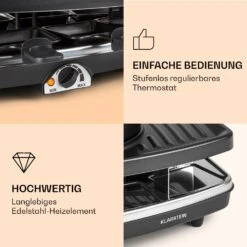 Entrecote 2-in-1 Raclettegrill & Fondue Naturstein 1100W 8 Personen -Haushaltsgeräte 10022268 de 0004 logo