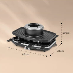 Entrecote 2-in-1 Raclettegrill & Fondue Naturstein 1100W 8 Personen -Haushaltsgeräte 10022268 yy 0006 logo