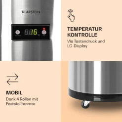 Mr. Barbot Bar-Kühlschrank 50 Liter 6-16 °C Bodenrollen Edelstahl -Haushaltsgeräte 10026371 de 0004 logo