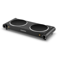 Captain Cook² Doppel-Kochplatte Infrarot 2400W Edelstahl Schwarz -Haushaltsgeräte 10027877 yy 0006 titel Klarstein Captain Cook Doppel Kochplatte