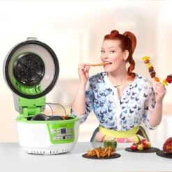 VitAir Turbo Heißluftfritteuse Grün-weiß 1400W Grillen Backen 9l -Haushaltsgeräte 10028288 yy 0003 titel enie klarstein vitair heissluft frieteuse