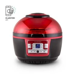 VitAir Turbo Heißluftfritteuse Rot-schwarz 1400W Grillen Backen 9l -Haushaltsgeräte 10028289 yy 0004 logo Klarstein VitAir Heissluftfritteuse V2 rot schwarz
