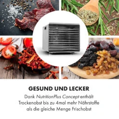 Fruit Jerky Steel 10 Dörrautomat 10 Etagen 1000 W Fläche: 1,5 M² Timer -Haushaltsgeräte 10028437 de 0005 logo