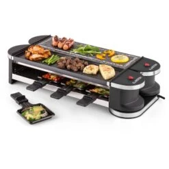 Tenderloin 50/50 Raclette-Grill 1200W 8 Personen Naturstein & Grill -Haushaltsgeräte 10028578 yy 0007 logo 07 Klarstein Tenderloin Raclette Grill