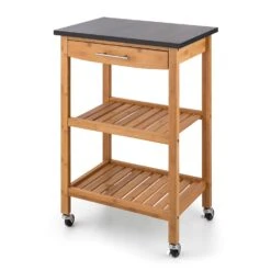 Tennessee Servierwagen Küchenwagen 4 Etagen Holz Granit Mobil -Haushaltsgeräte 10028590 uk 0005 titel