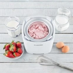 Creamberry Eiscremebereiter Flaschenkühler Frozen Yogurt 1,5l Weiß -Haushaltsgeräte 10028925 yy 0004 ambient Klarstein Creamberry Eisbereiter reedit