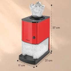 Icebreaker Ice Crusher 15kg/h 3,5 Liter Eisbehälter Edelstahl Rot -Haushaltsgeräte 10028938 yy 0011 dimensions