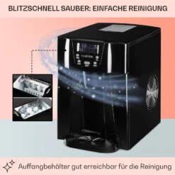 Ice Volcano 2G Eismaschine LED 12kg Je 24h 2l 6-12min Schwarz -Haushaltsgeräte 10030844 DE 0005 usp