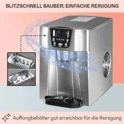Ice Volcano 2G Eismaschine LED 12kg Je 24h 2l 6-12min Silber -Haushaltsgeräte 10030848 DE 0005 usp