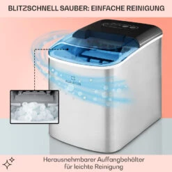 On-The-Rocks Eismaschine LED | 12kg Je 24h | 2.1l | Edelstahl Schwarz -Haushaltsgeräte 10031372 de 0005 usp