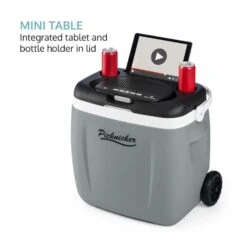 Picknicker Trolley Music Cooler 36l Trolley-Kühlbox BT-Lautsprecher -Haushaltsgeräte 10031527 yy 0004 logo auna Picknicker Trolley Music Cooler Kuehlbox grau reedit