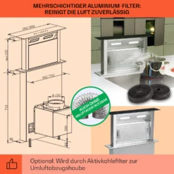 Royal Flush Downdraft Dunstabzugshaube 430 M³/h 60 Cm -Haushaltsgeräte 10031698 de 0005 usp