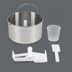 Vanilly Sky Family Eiscremebereiter Frozen Yoghurt 250W 2,5l Silber -Haushaltsgeräte 10031846 yy 0007 detail Klarstein Vanilly Sky Family Eiscremebereiter silber