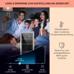 Beersafe 6XL Kühlschrank 201 Liter 5 Böden Panoramaglastür Edelstahl -Haushaltsgeräte 10031930 DE 0003 usp