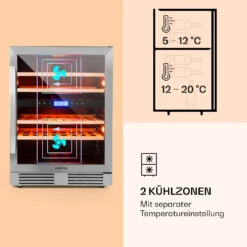 Vinovilla 43 Built-In Duo Weinkühlschrank 2 Zonen 129l 43 Fl Glastür -Haushaltsgeräte 10032031 de 0004 logo