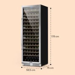 Vinovilla Grande 165 Built-in Uno Weinkühlschrank 425l 165Fl. Glastür -Haushaltsgeräte 10032033 yy 0007 dimensions