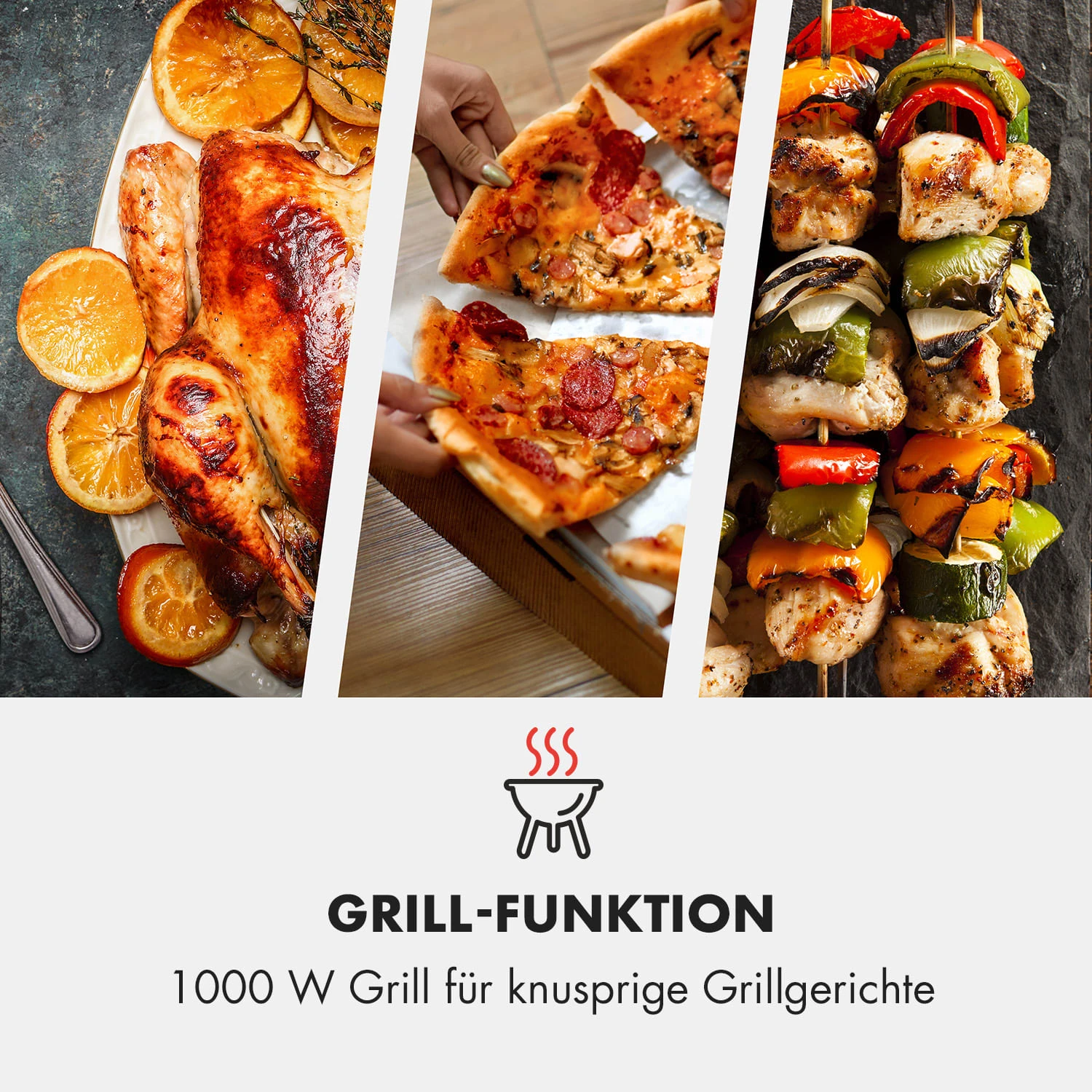 Fine Dinesty 2-in-1-Mikrowelle: 23l 800W / Grill: 1000W Blau 2 Fine Dinesty 2-in-1-Mikrowelle: 23l 800W / Grill: 1000W Blau – Bild 2