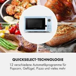 Fine Dinesty 2-in-1-Mikrowelle: 23l 800W / Grill: 1000W Blau 12 Fine Dinesty 2-in-1-Mikrowelle: 23l 800W / Grill: 1000W Blau -Haushaltsgeräte 10032201 de 0005 logo