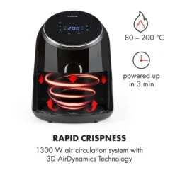 AirVital Heißluftfritteuse 1300W 2,5l CeraPlus-Antihaft Touch Schwarz 11 AirVital Heißluftfritteuse 1300W 2,5l CeraPlus-Antihaft Touch Schwarz -Haushaltsgeräte 10032332 yy 0004 logo Klarstein AirVital Heissluftfritteuse 1300W schwarz reedit