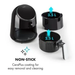 AirVital Heißluftfritteuse 1300W 2,5l CeraPlus-Antihaft Touch Schwarz 13 AirVital Heißluftfritteuse 1300W 2,5l CeraPlus-Antihaft Touch Schwarz -Haushaltsgeräte 10032332 yy 0006 logo Klarstein AirVital Heissluftfritteuse 1300W schwarz