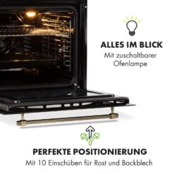 Victoria Einbaubackofen Retro-Design 9 Funktionen 50-250°C Schwarz -Haushaltsgeräte 10032460 de 0007 logo