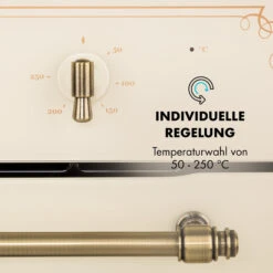 Victoria Einbaubackofen Retro-Design 9 Funktionen 50-250°C Elfenbein -Haushaltsgeräte 10032485 de 0005 logo