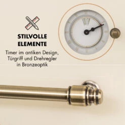 Victoria Einbaubackofen Retro-Design 9 Funktionen 50-250°C Elfenbein -Haushaltsgeräte 10032485 de 0006 logo