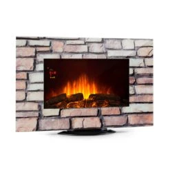 Colmar Elektrischer Kamin Glas 2000W 7 LED-Farben Fernbedienung