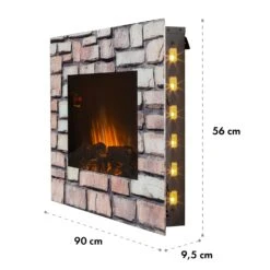 Colmar Elektrischer Kamin Glas 2000W 7 LED-Farben Fernbedienung -Haushaltsgeräte 10032536 yy 0009 dimensions