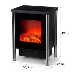 Copenhagen Elektrischer Kamin 950/1900W Thermostat Glasfront -Haushaltsgeräte 10032588 yy 0008 logo Klarstein Copenhagen Elektrischer Kamin schwarz