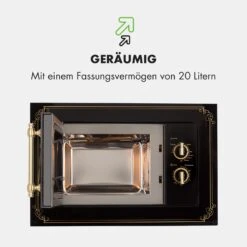 Victoria 20 Einbau-Mikrowelle, 20 L, 800 W, Grill: 1000 W, Schwarz -Haushaltsgeräte 10032591 de 0007 logo