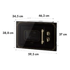 Victoria 20 Einbau-Mikrowelle, 20 L, 800 W, Grill: 1000 W, Schwarz -Haushaltsgeräte 10032591 yy 0010 logo