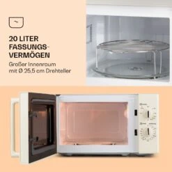 Caroline Mikrowellen-Grill 20 Ltr 700 W / 1000 W Ø 25,5cm Retro -Haushaltsgeräte 10032641 de 0003 logo