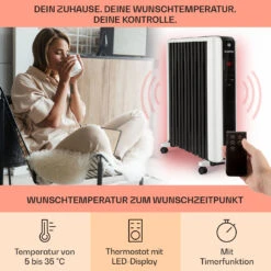 Thermaxx 2500 Ölradiator 2500W 5-35° C 24h-Timer Weiß/schwarz -Haushaltsgeräte 10032775 de 0003 usp