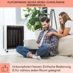 Thermaxx 2500 Ölradiator 2500W 5-35° C 24h-Timer Weiß/schwarz -Haushaltsgeräte 10032775 de 0007 usp