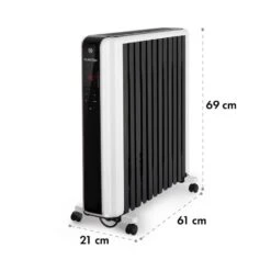 Thermaxx 2500 Ölradiator 2500W 5-35° C 24h-Timer Weiß/schwarz -Haushaltsgeräte 10032775 yy 0010 logo Klarstein Thermaxx 2500 oelradiator weiss schwarz