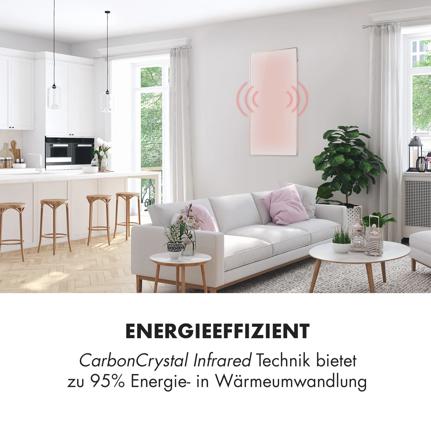 Wonderwall 72 Infrarotheizung 60x120cm 720W Wochentimer IP24 2 Wonderwall 72 Infrarotheizung 60x120cm 720W Wochentimer IP24 – Bild 2