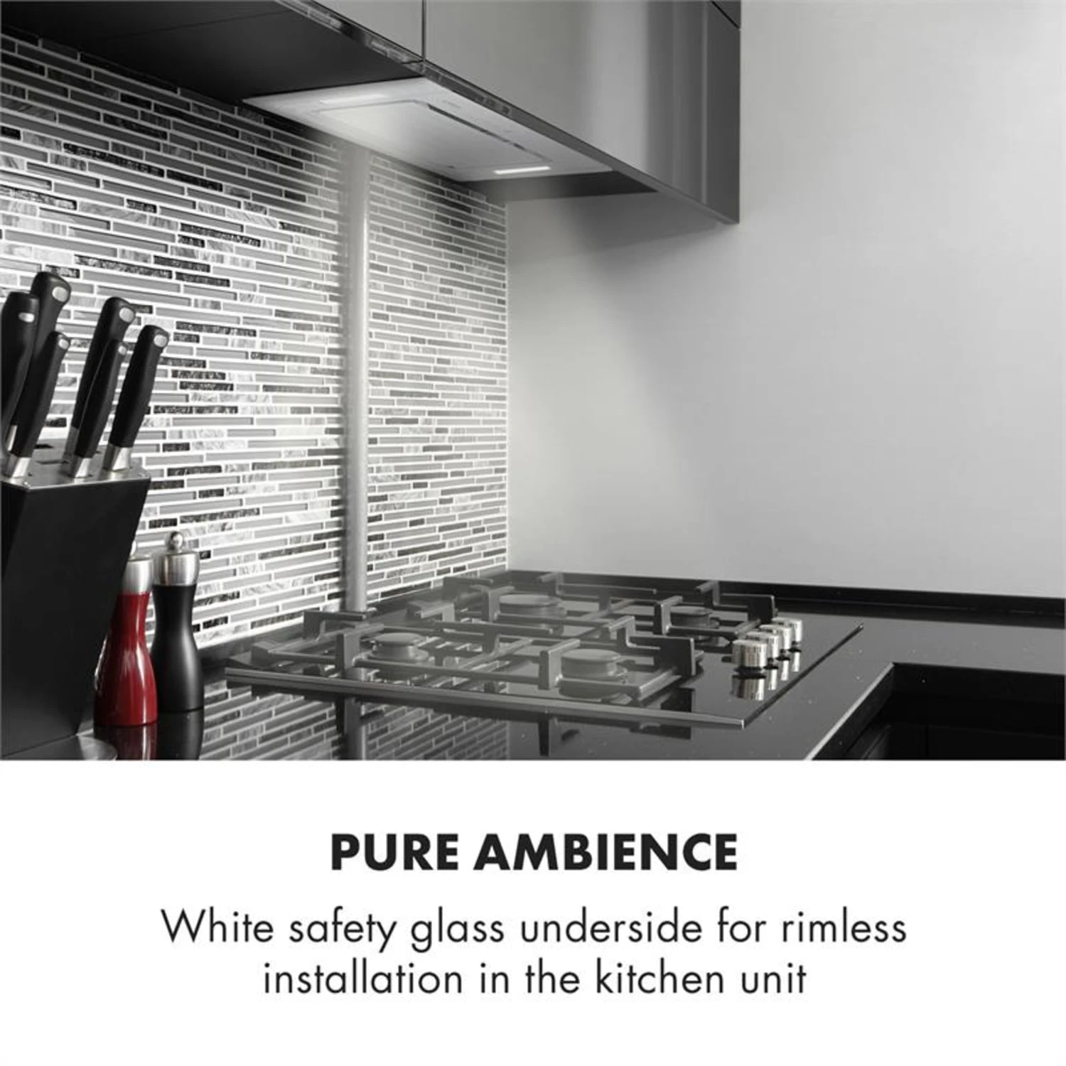 Hektor Dunstabzugshaube Einbau 52cm Abluft: 530 M³/h LED Touch Glas 2 Hektor Dunstabzugshaube Einbau 52cm Abluft: 530 M³/h LED Touch Glas – Bild 2