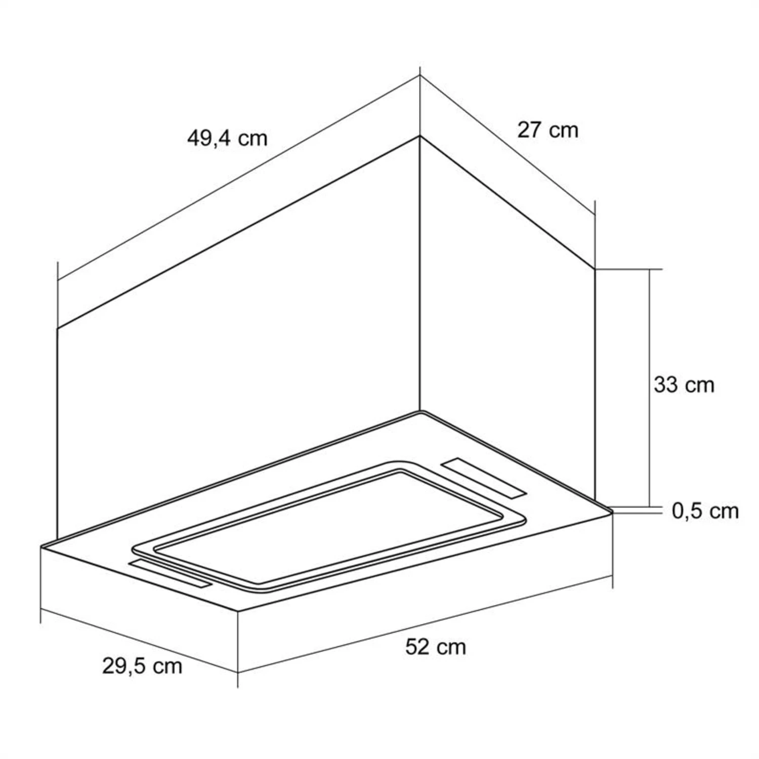 Hektor Dunstabzugshaube Einbau 52cm Abluft: 530 M³/h LED Touch Glas 9 Hektor Dunstabzugshaube Einbau 52cm Abluft: 530 M³/h LED Touch Glas – Bild 9