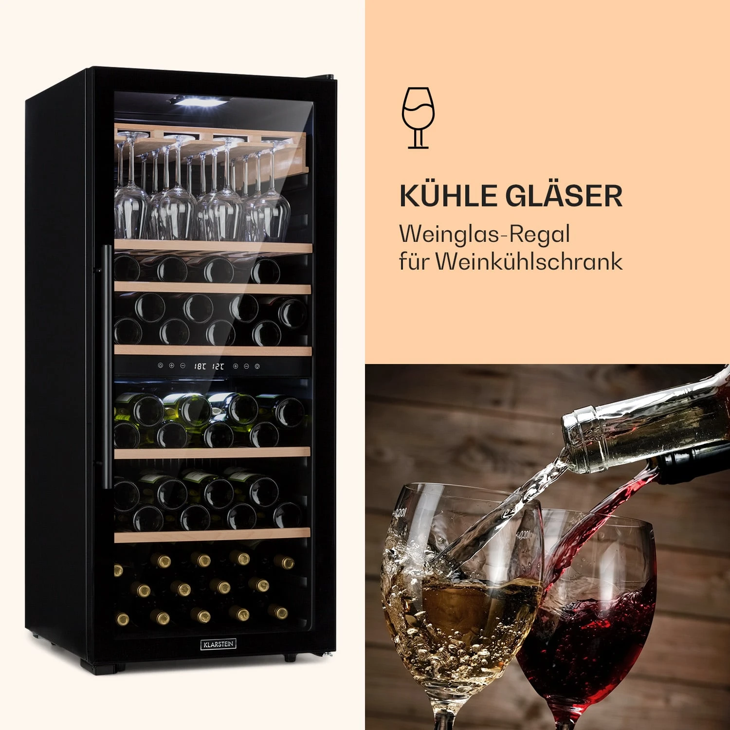 Barossa 102 Duo Weinglas-Regal Zubehör 16 Gläser 4 Schienen Echtholz 1 Barossa 102 Duo Weinglas-Regal Zubehör 16 Gläser 4 Schienen Echtholz