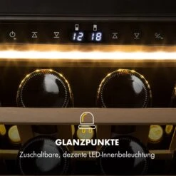 Barossa 77 Duo Weinkühlschrank 2 Zonen 191 L 77 Fl. Touch LED Schwarz -Haushaltsgeräte 10032963 de 0008 logo