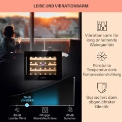 Vinsider 24 Built-In Uno Onyx Einbau-Weinkühlschrank 24 Flaschen 57 L -Haushaltsgeräte 10032965 de 0004 usp