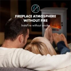 Meran Elektrischer Kamin 950/1850W 2-stufige Heizung Gusseisen-Stil -Haushaltsgeräte 10032974 yy 0003 logo Klarstein Meran Elektrischer Kamin weiss