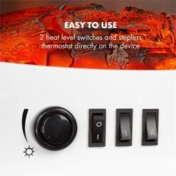 Meran Elektrischer Kamin 950/1850W 2-stufige Heizung Gusseisen-Stil -Haushaltsgeräte 10032974 yy 0004 logo Klarstein Meran Elektrischer Kamin weiss